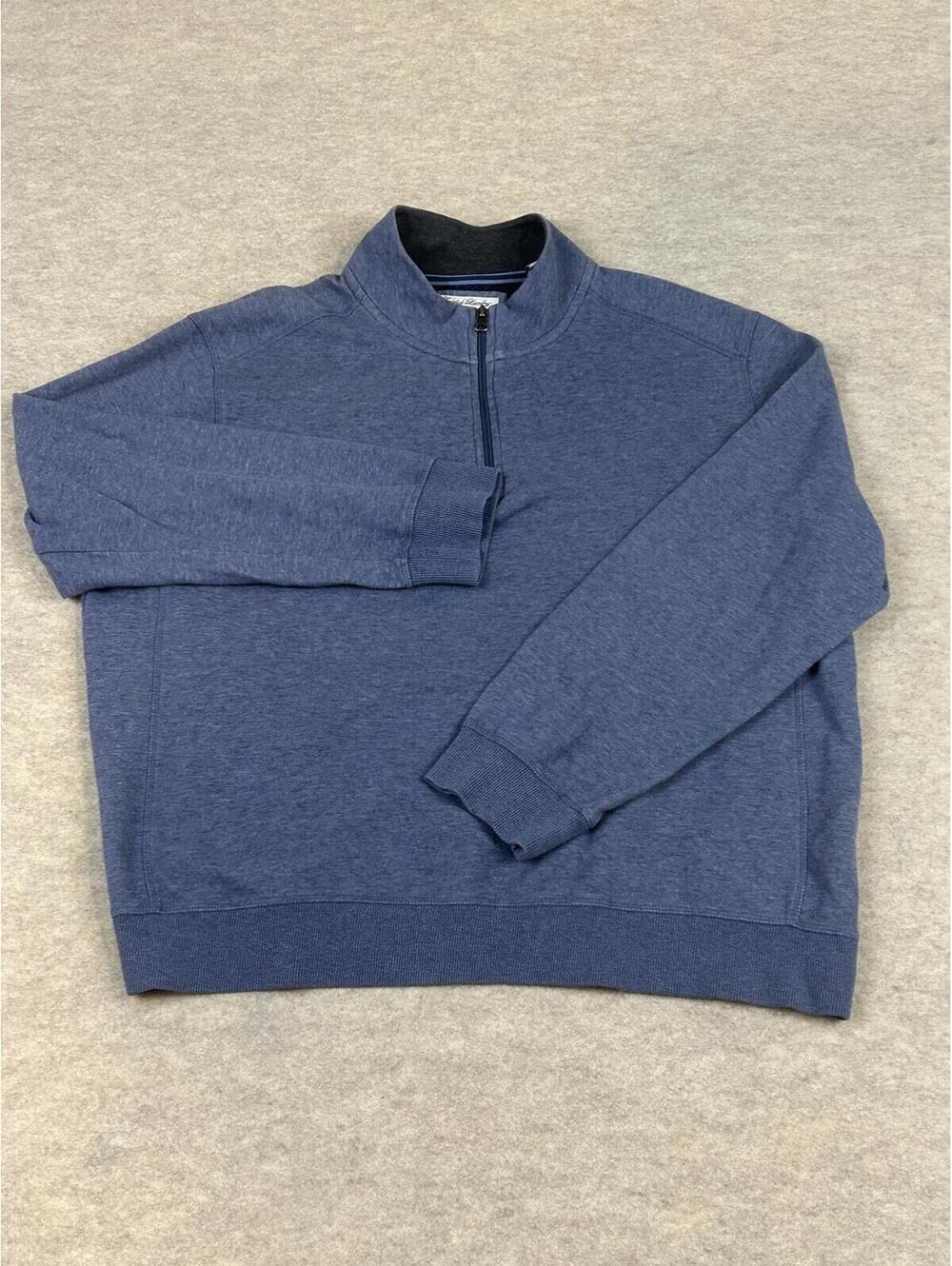 English Laundry Men's Blue Heather Quarter Zip Pullover Sweatshirt Size XL